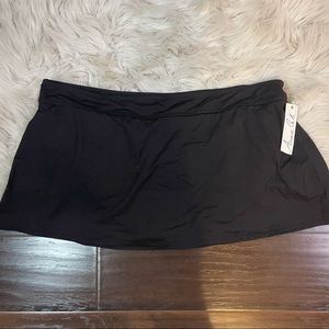 NWT Anne Cole Black Swim Skirt Womens Plus Size 22